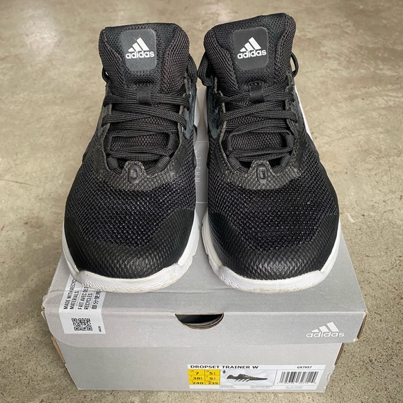 Adidas women’s “dropset” black and white trainers size 7 - Picture 2 of 8